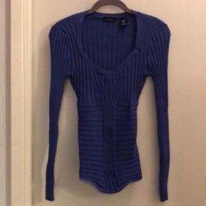 Blue ribbed sweater from Victoria’s Secret